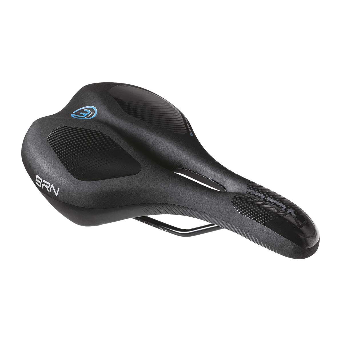 BRN MEMORY FOAM FLOW SADDLE FOR MEN, BLACK