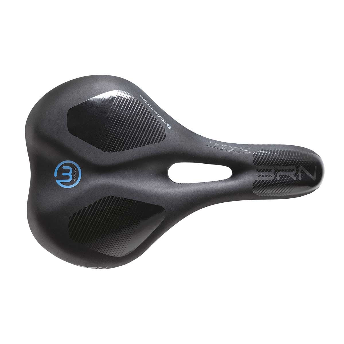 BRN MEMORY FOAM FLOW SADDLE FOR MEN, BLACK