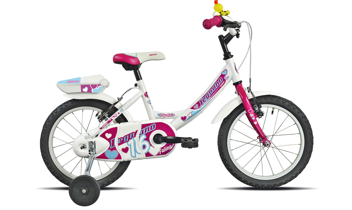 BICI LEGNANO FATINA 16" mountain bike bambina bianco/rosa/fuxia