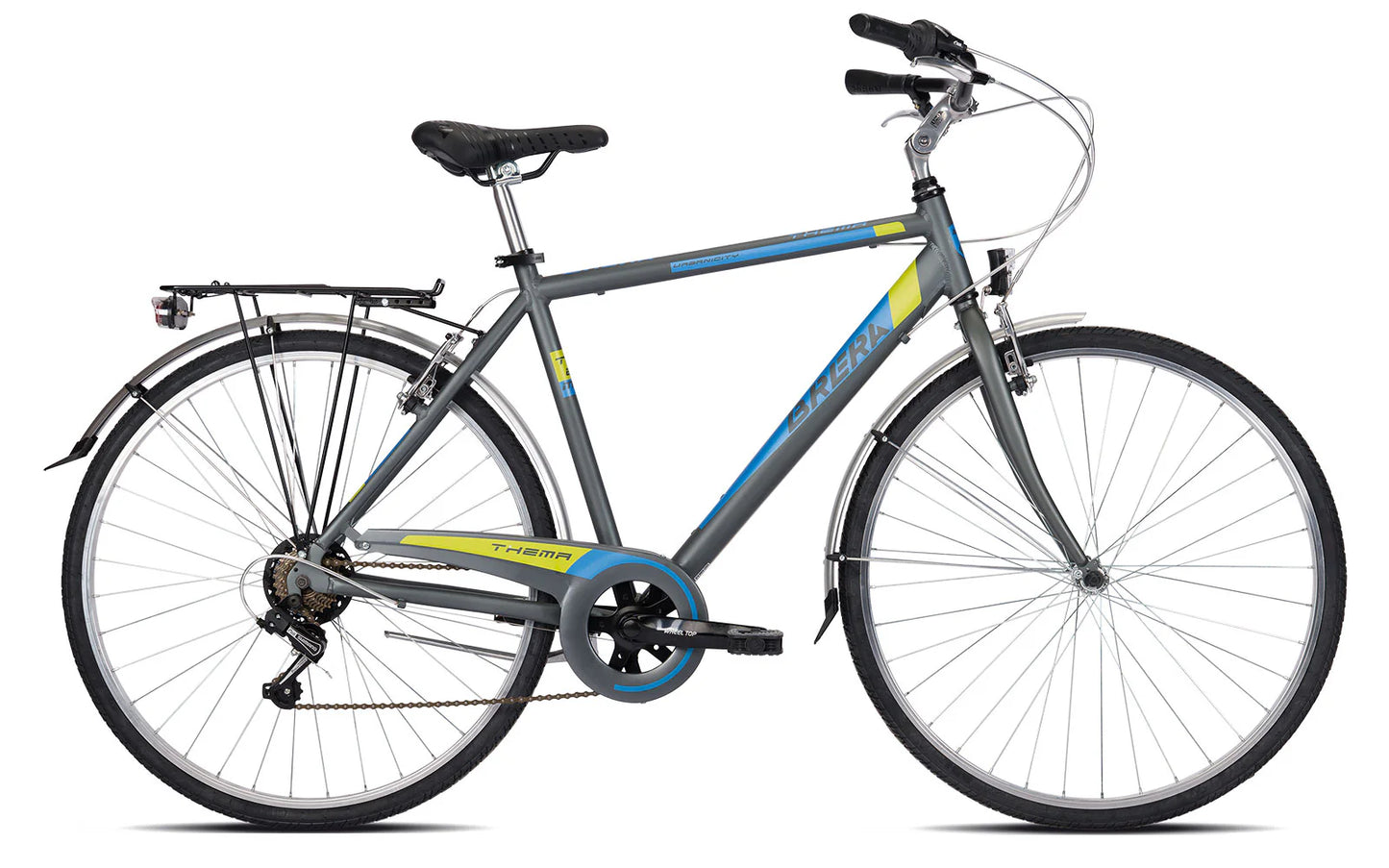 Bici Brera Thema 2.0 Trekking City Bike Uomo 28" 7v 21v Alluminio