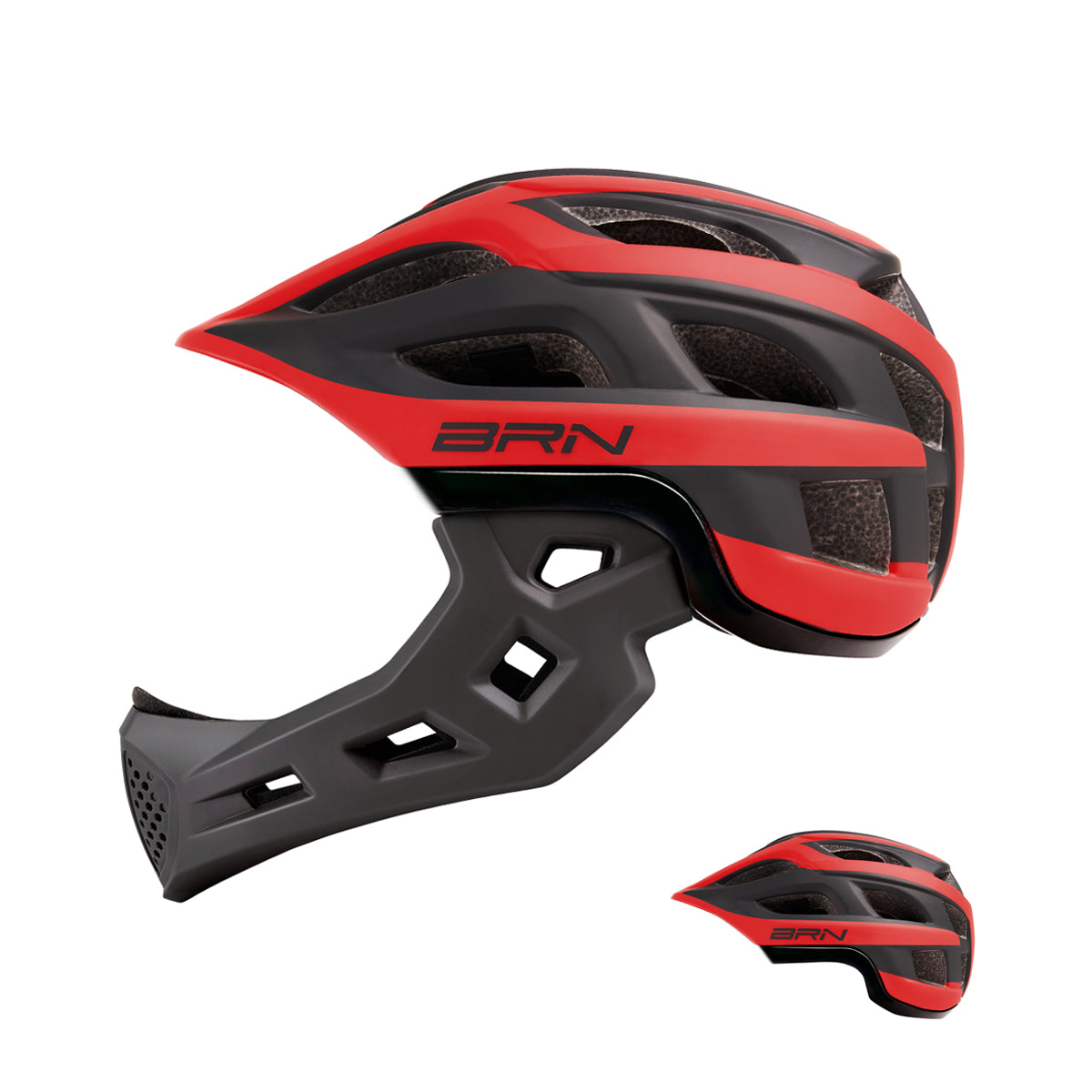 CASCO BRN FULL NERO - ROSSO TG. S/M