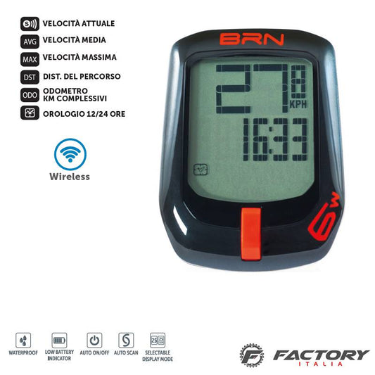 Ciclocomputer 6 funzioni Wirelless kronospeed BRN