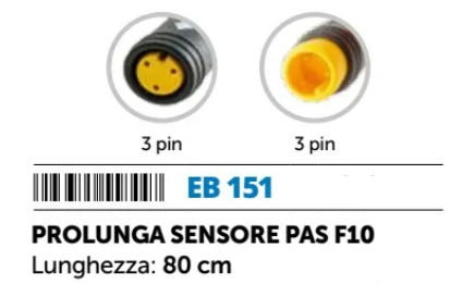 PAS F10 SENSOR EXTENSION CABLE 500mm