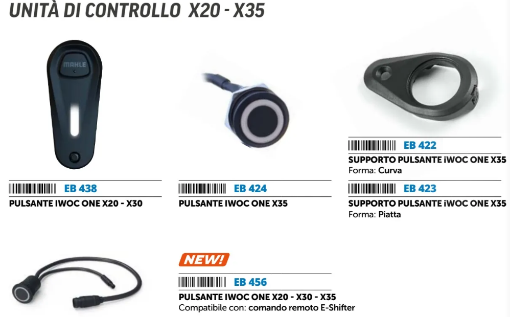 UNITÀ DI CONTROLLO X20 - X35 PULSANTI E SUPPORTO