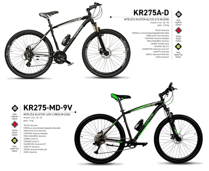 Bici Casadei MTB 27.5" Kuster Alluminio 21v Altus / 1x9v LTWOO Freni a disco