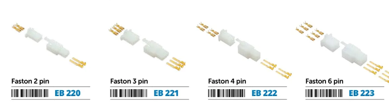 CONNETTORE FASTON 2/3/4/6 PIN BRN