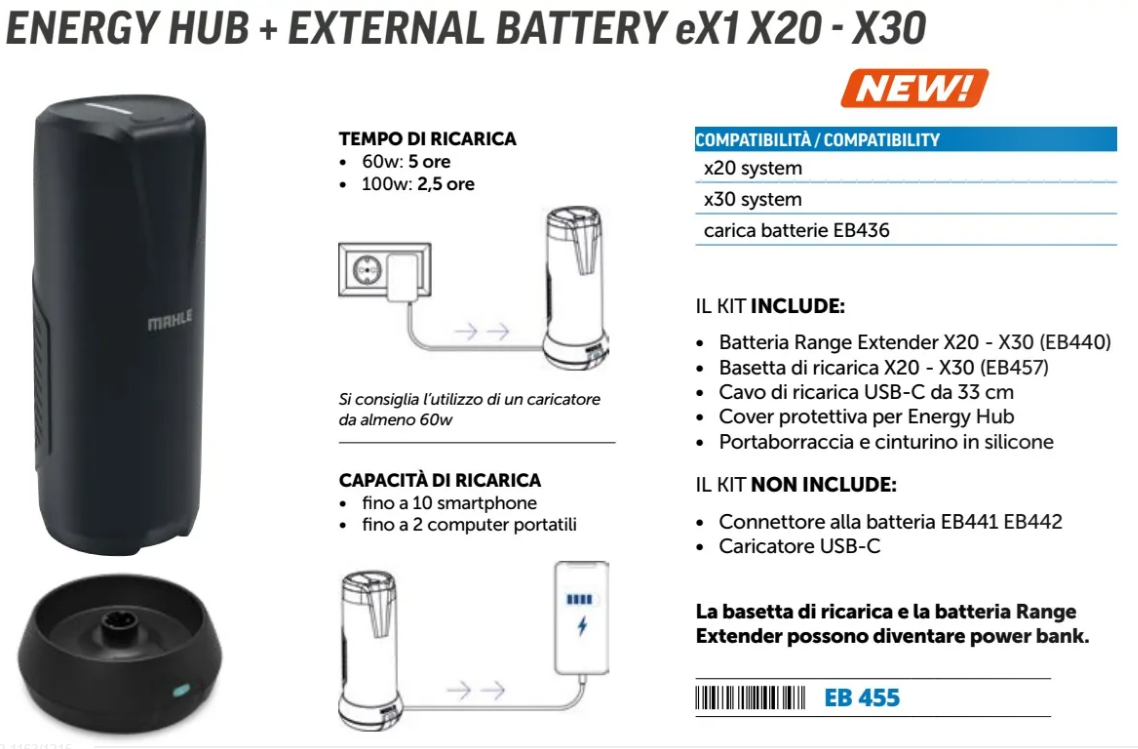 KIT BATTERIA X20 RANGE EXTENDER + ENERGY HUB