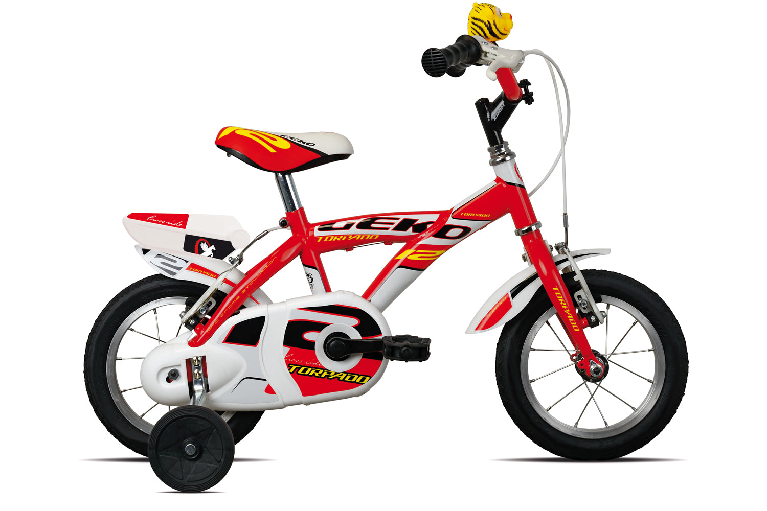 Bicicletta Bambini 12'' PJ MASKS | Telaio Acciaio, Per 3-5 Anni, Altezza 85-105 Cm, Con Borraccia E Trombetta