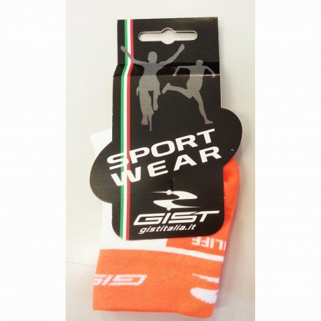 GIST CALZINO ESTIVO SKINLIFE COLORE BIANCO/ARANCIO FLUO