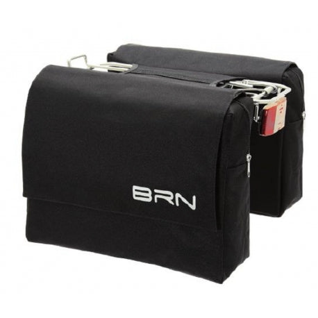BRN BORSE POSTERIORI A BISACCIA IN CORDURA TRENDY COLORE NERO