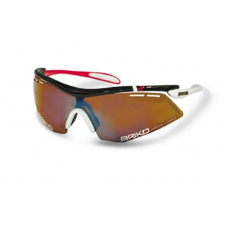 BRIKO OCCHIALI ENDURE PRO TEAM COLORE BLACK/RED/WHITE  2 LENTI