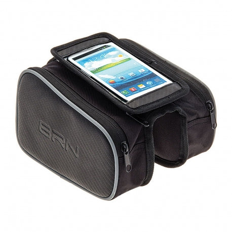 BRN BORSA AL TELAIO DOPPIA PORTA SMARTPHONE COLORE NERO