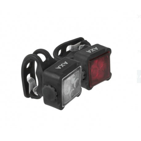 AXA KIT LUCI NITELINE 44R – FANALE ANTERIORE E POSTERIORE CON 4 LED, RICARICA USB