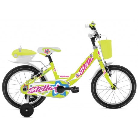 BICI BAMBINA 14" ROLLMAR STELLA 1V. COLORE VERDE/ROSA